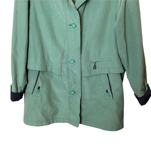 Vintage Women's 80's Pastel Green Longline Anorak Parka Coat Size S/M - Picture 6 of 13